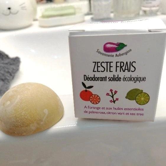 Déodorant solide Zeste frais | Fabriqué en Bretagne | Bio & vegan