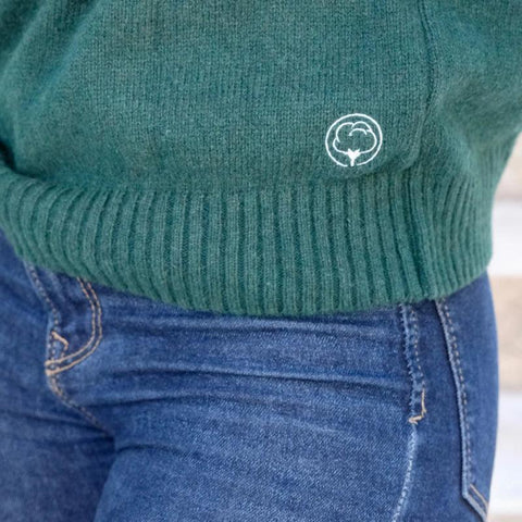 Le pull femmes col V 100% recyclé | Fabriqué en France