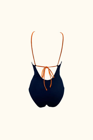 Juin toi à moi - Maillot une pièce - Bleu et orange