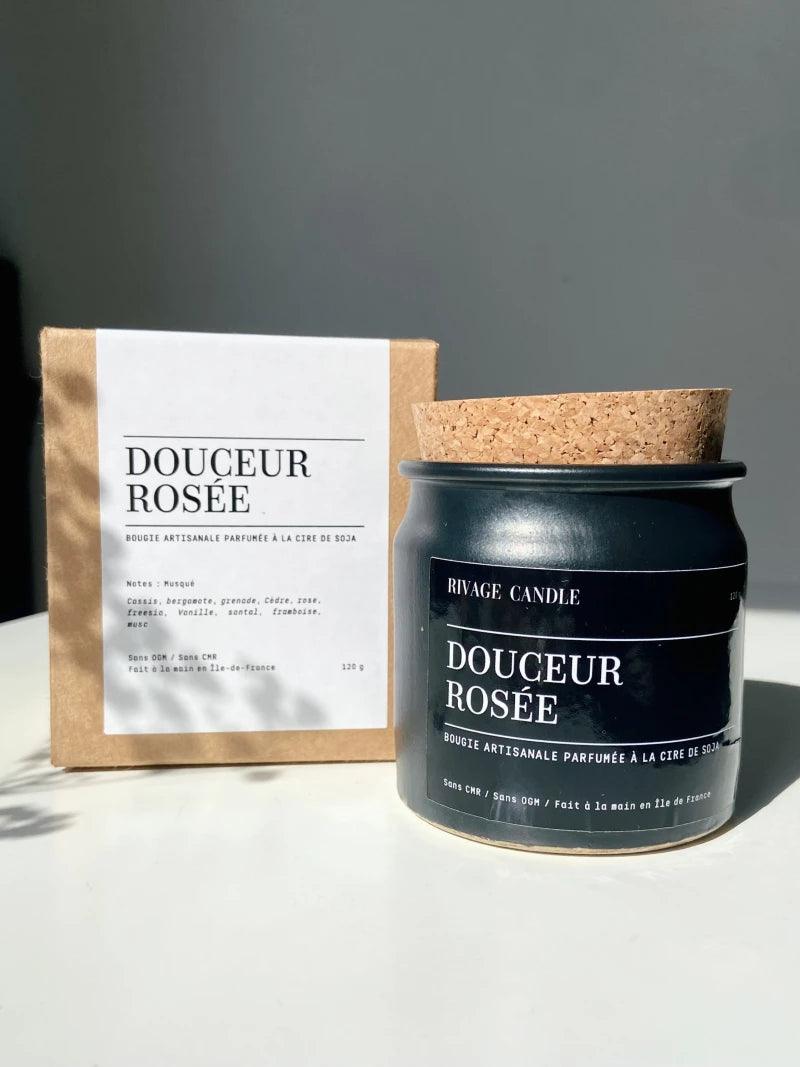 Bougie Artisanale Parfumée - Douceur Rosée