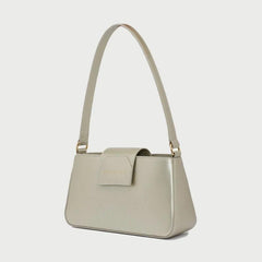 Sac à main baguette en cuir végan de pomme I Argenté