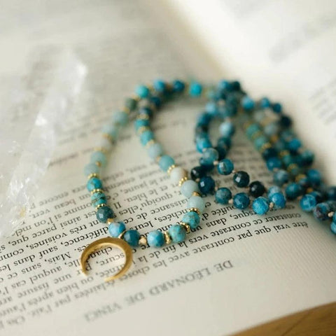 Turquoise, Apatite and Amazonite Mala