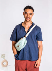 Sac banane végane XL verte menthe - Blois