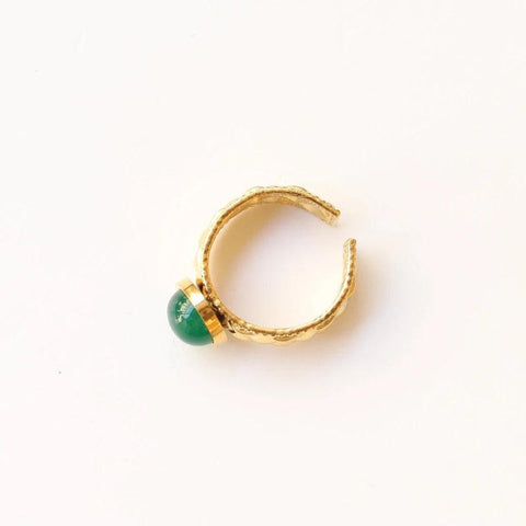 Bague diamant Agate verte