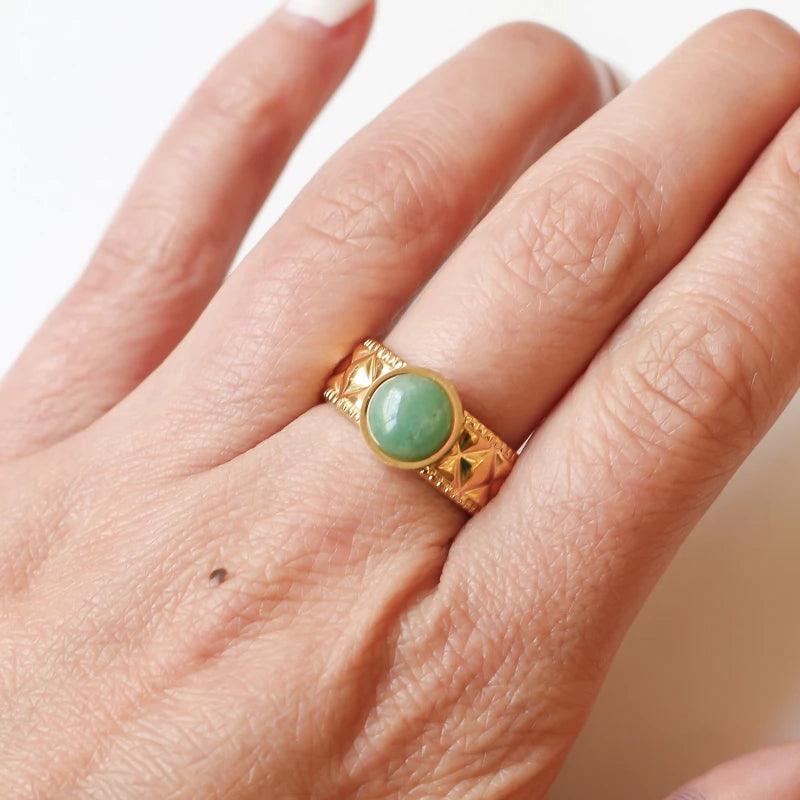 Bague diamant Aventurine