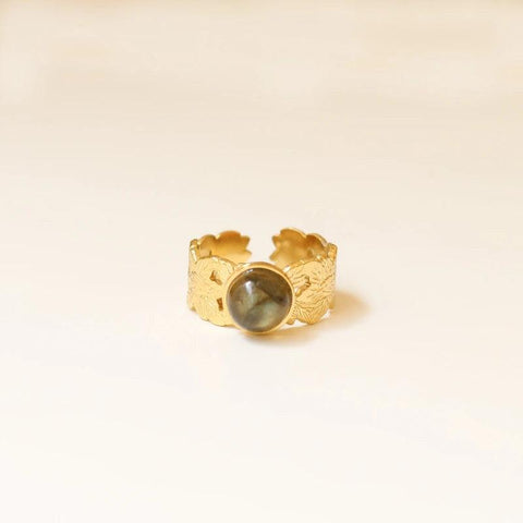 Bague feuille Labradorite