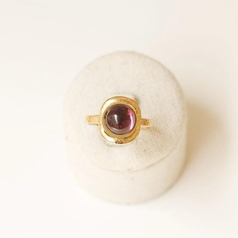 Bague martelée Améthyste