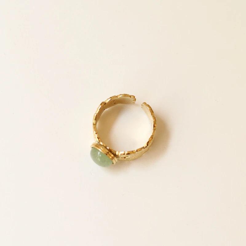 Bague feuille Aventurine