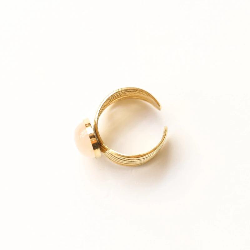 Bague vague Quartz rose