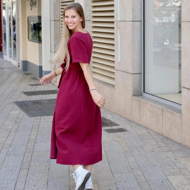 La robe longue en coton bio made in France