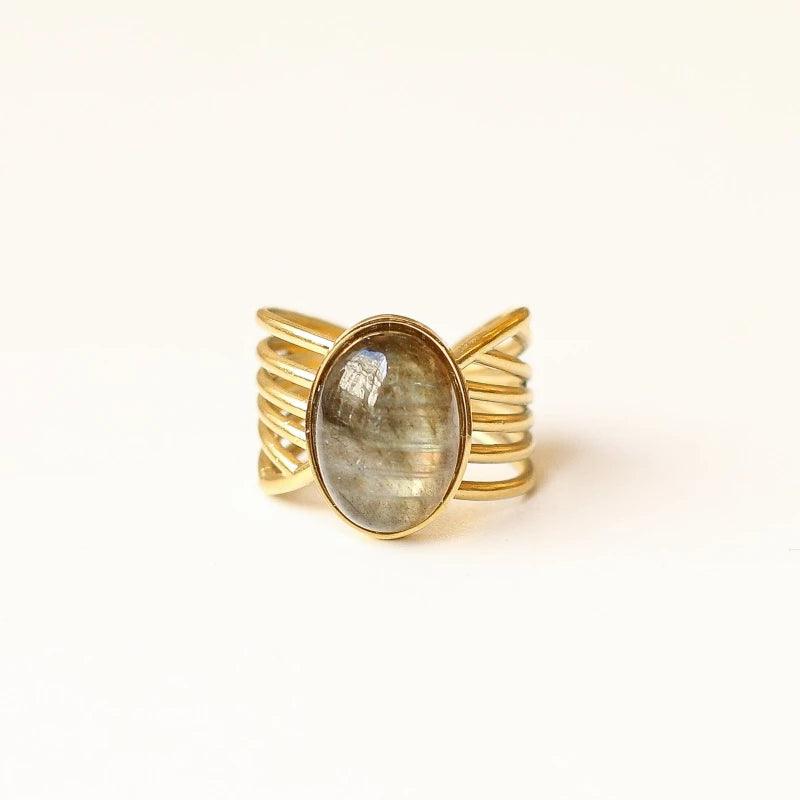 Bague vague Labradorite