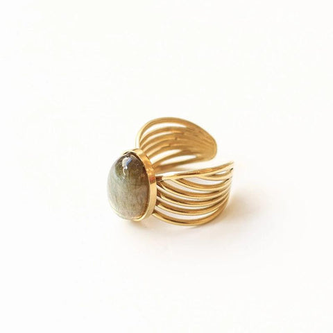 Bague vague Labradorite