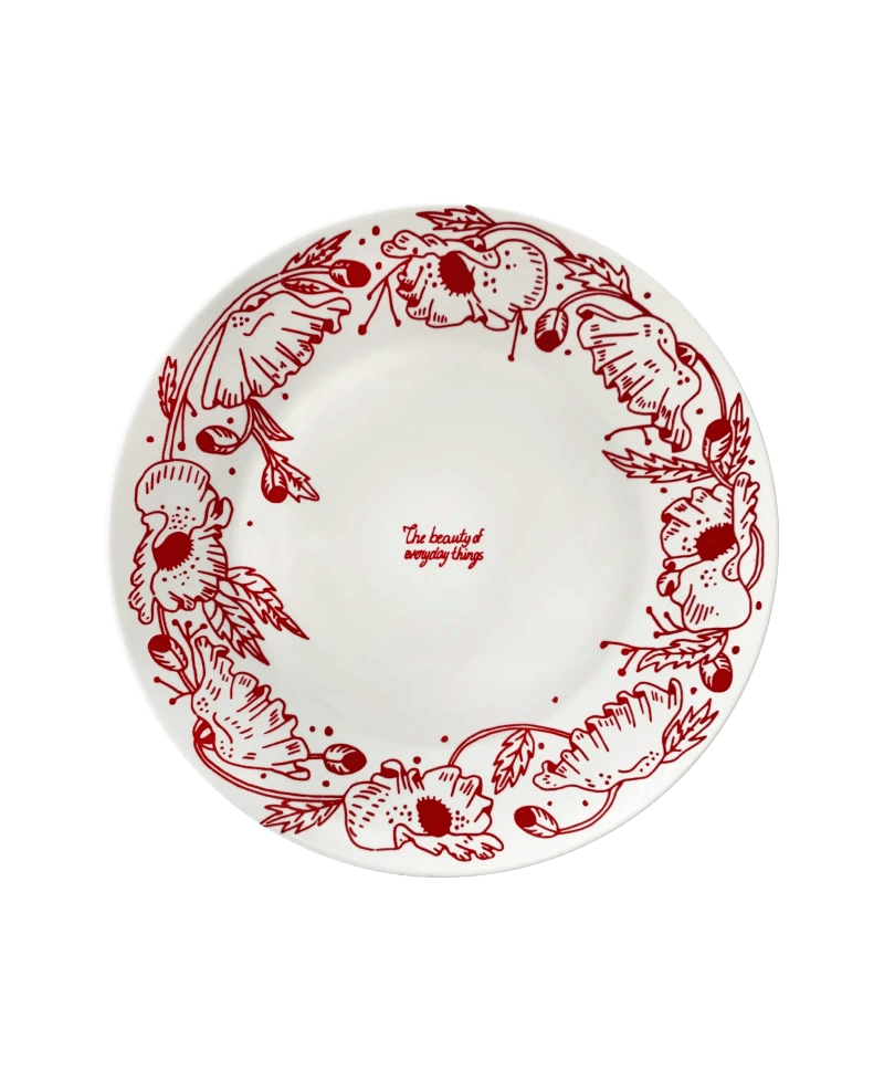 POPPY Red Plate Regular