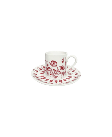 Red Poppy Coffee Cup - Tableware