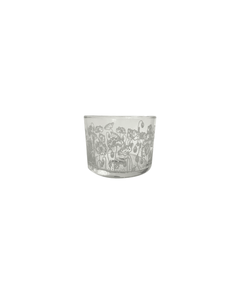 POPPY Silver Glass Cup