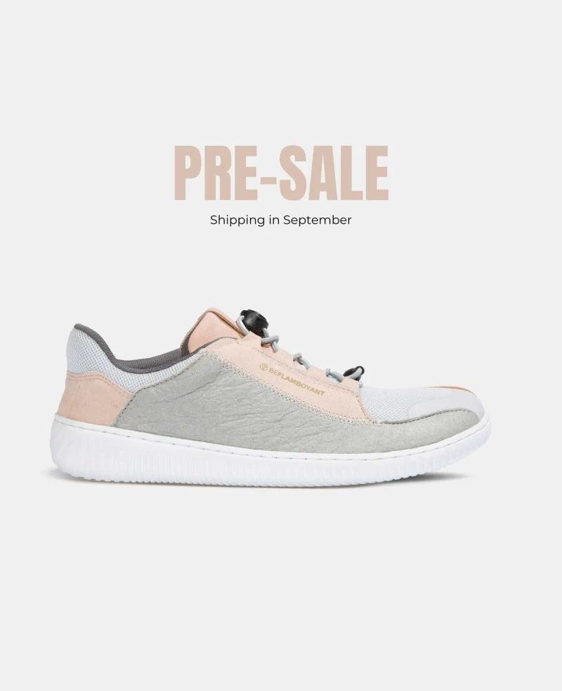 Minimal Grey & Pink Vegan Barefoot Sneakers