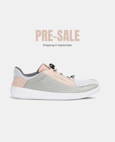 Minimal Grey & Pink Vegan Barefoot Sneakers