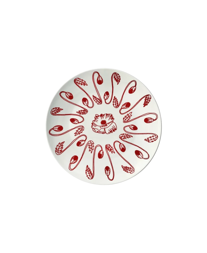 POPPY Red Plate Small