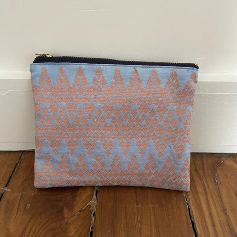 Pochette Kachin bleu et rose