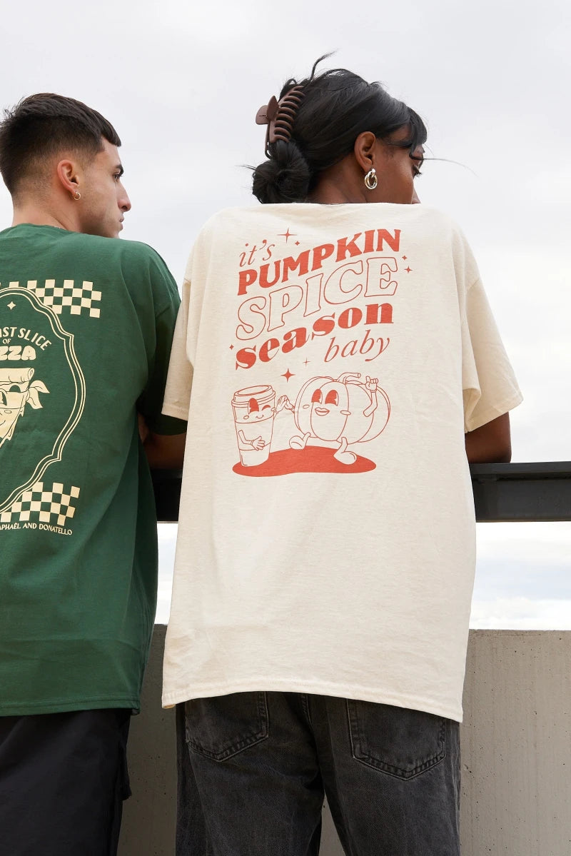 T-shirt écru "It's Pumpkin Spice Season"