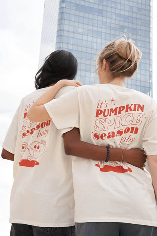 T-shirt écru "It's Pumpkin Spice Season"