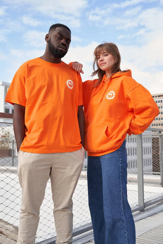 T-shirt orange "Je veux du soleil"