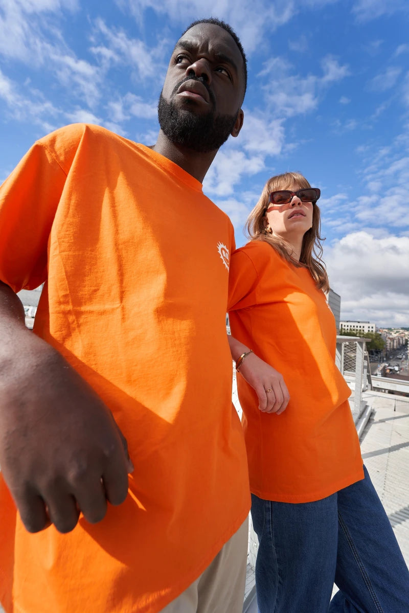 T-shirt orange "Je veux du soleil"