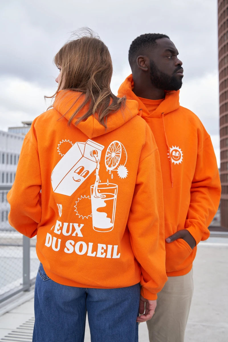 Sweat orange "Je veux du soleil"