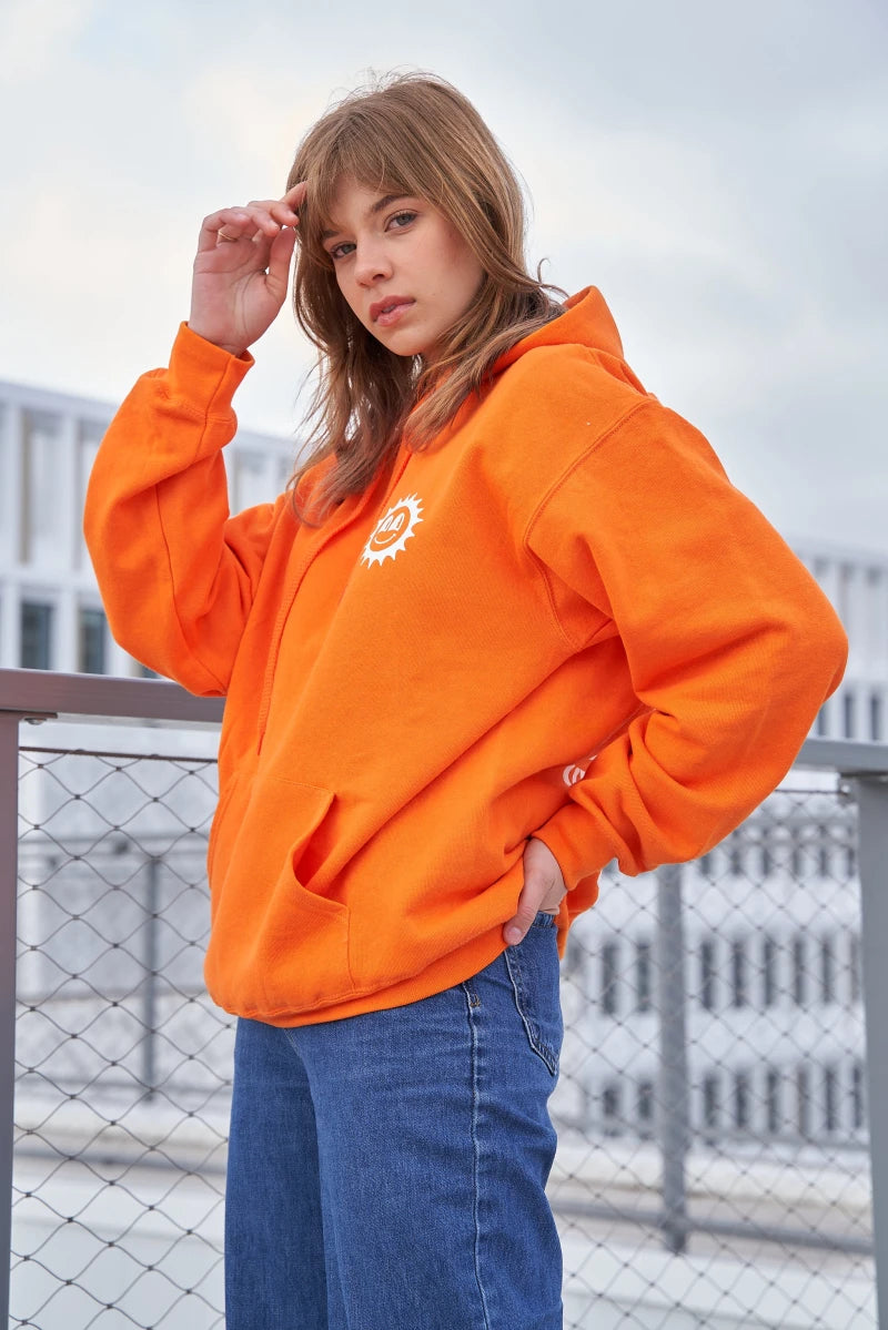 Sweat orange "Je veux du soleil"