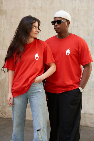 T-shirt rouge "Perfect Match"