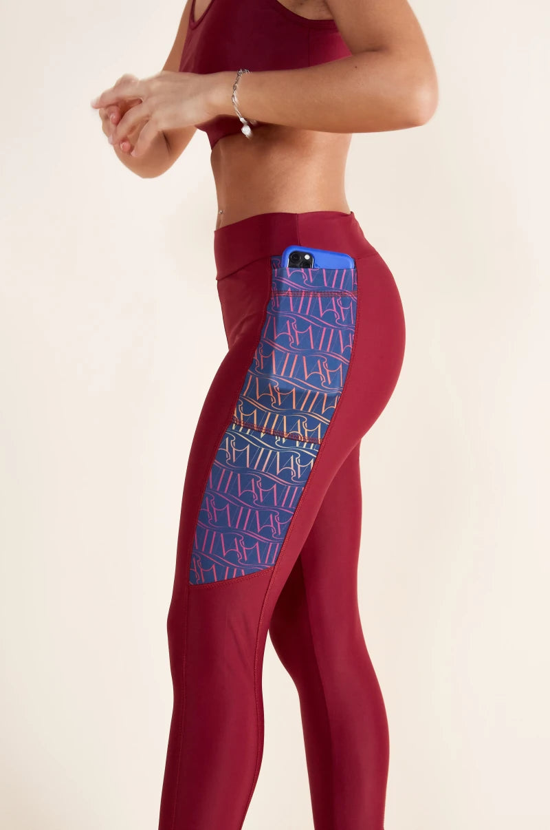 Legging de sport rouge sale