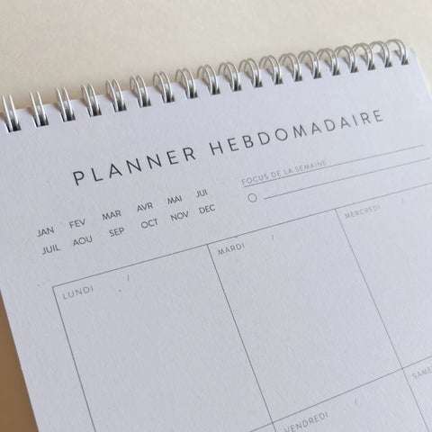 Planner hebdomadaire non daté