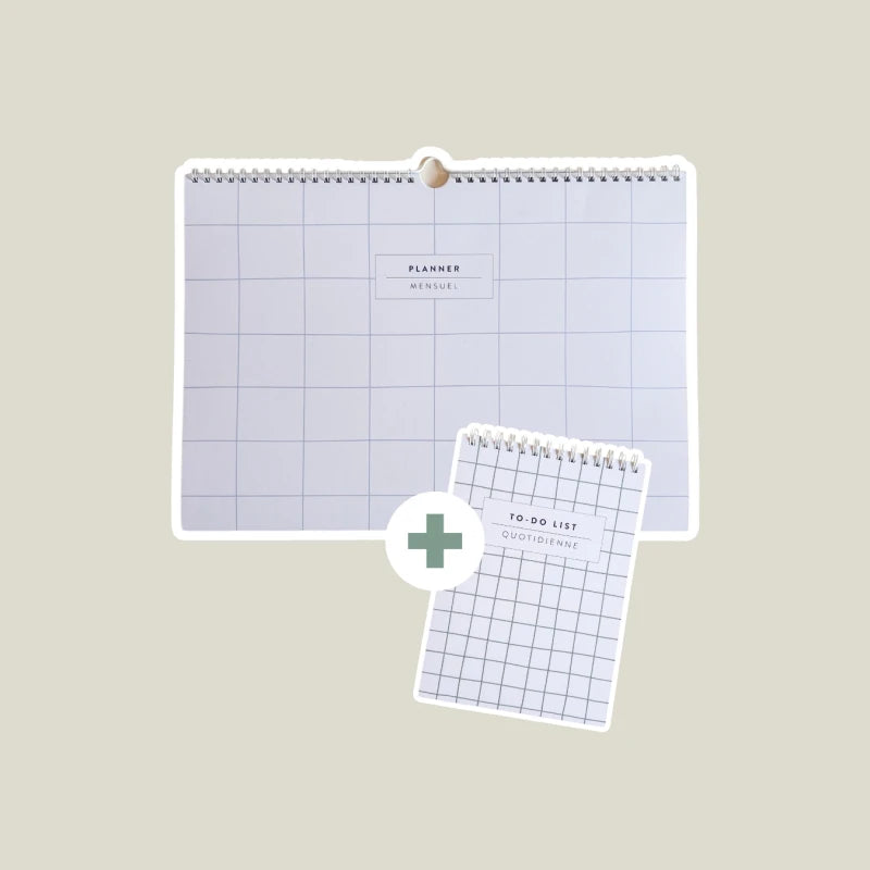 Pack planner mensuel + to-do list non datés