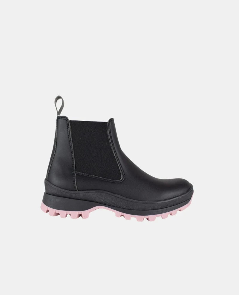 Chelsea Vegan Boots Chunky Pink