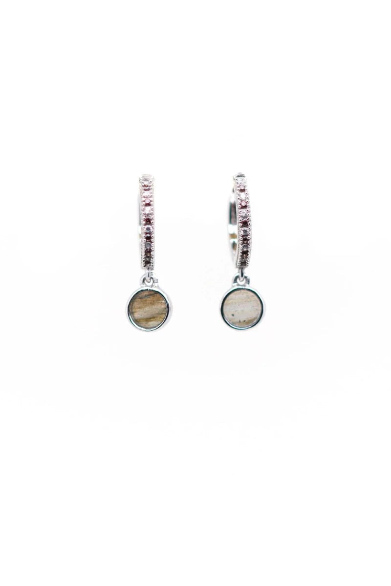 Créoles Ombeline argent 925 Labradorite