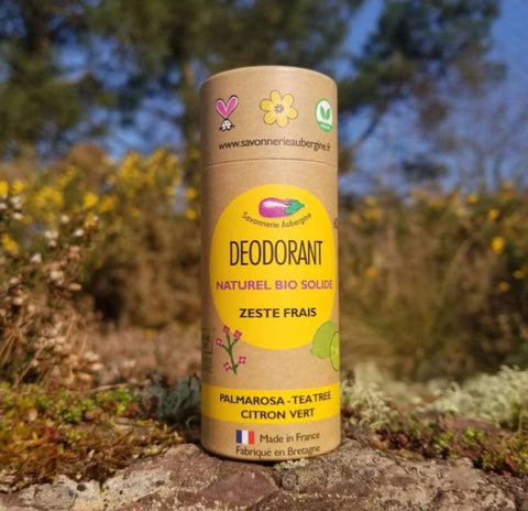 Déodorant solide Zeste frais | Fabriqué en Bretagne | Bio & vegan