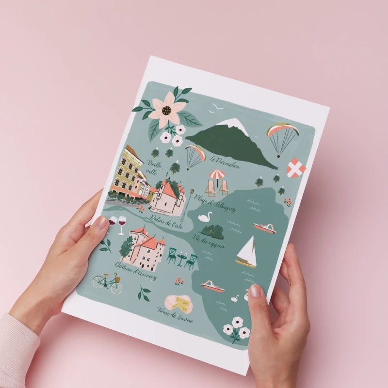 Annecy - Affiche illustration A3