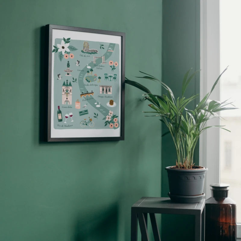 Bordeaux - Affiche illustration A3