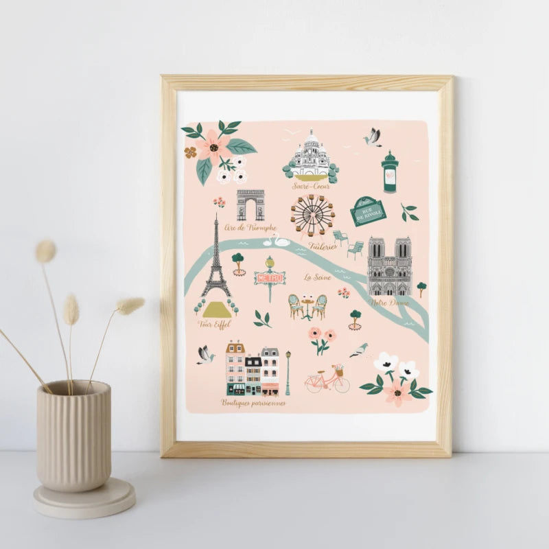Paris - Affiche illustration A3