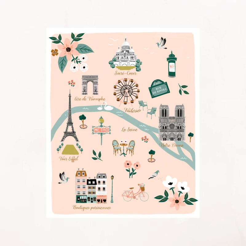 Paris - Affiche illustration A3