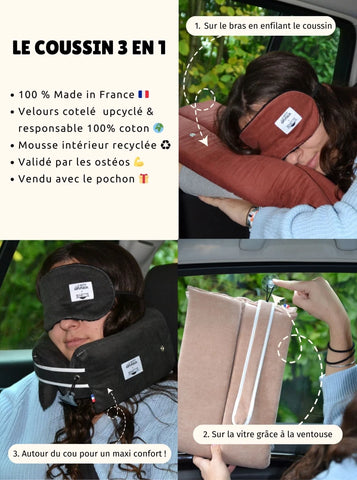 Pack sommeil des voyageurs- gris foncé 🤍