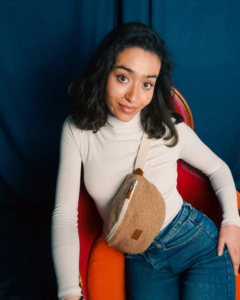 Sac Banane Binette - Moumoute Beige 🐑
