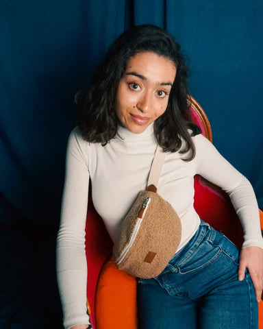 Sac Banane Binette - Moumoute Beige 🐑