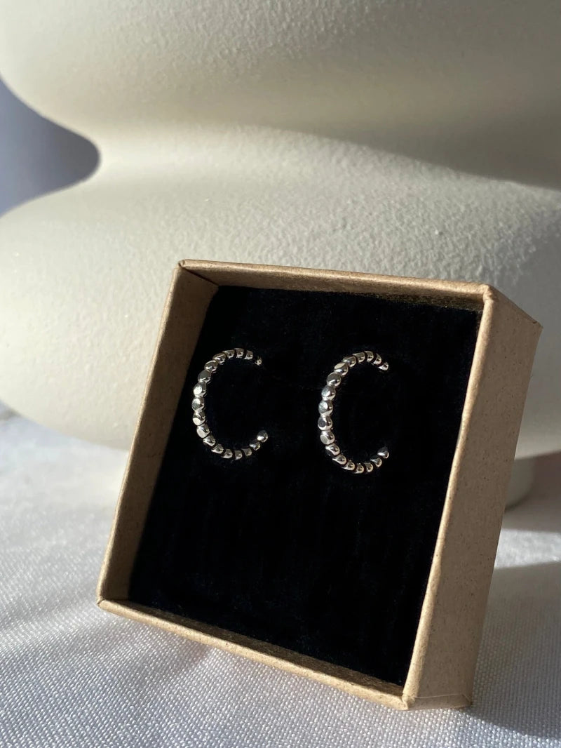 Mini créoles Perla, Argent massif