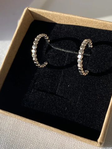 Mini créoles Perla, Argent massif