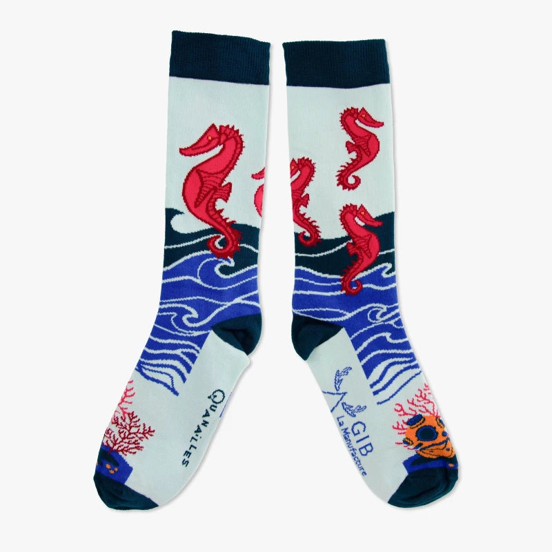 GIB La Manufacture | Paire de chaussettes "L'hippocampe"