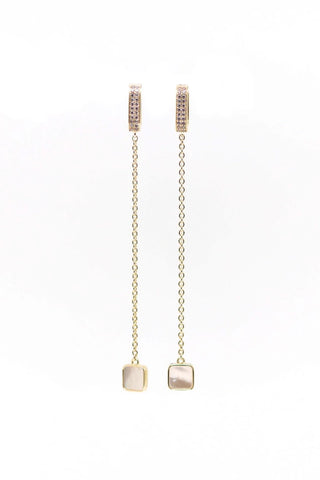 Boucles d'oreilles Séraphine plaqué or Nacre