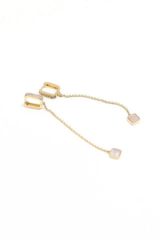 Boucles d'oreilles Séraphine plaqué or Nacre