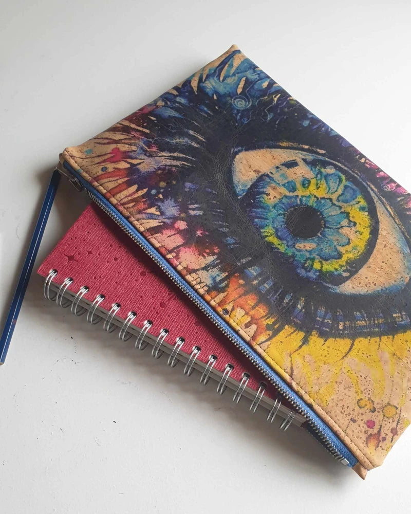 Grande pochette en liège Oeil