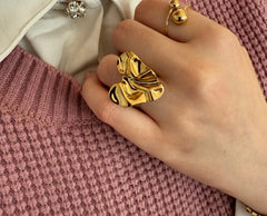 Bague coeur upcyclés - Annabeth